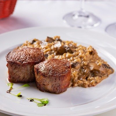 Mignon con Risotto al Funghi